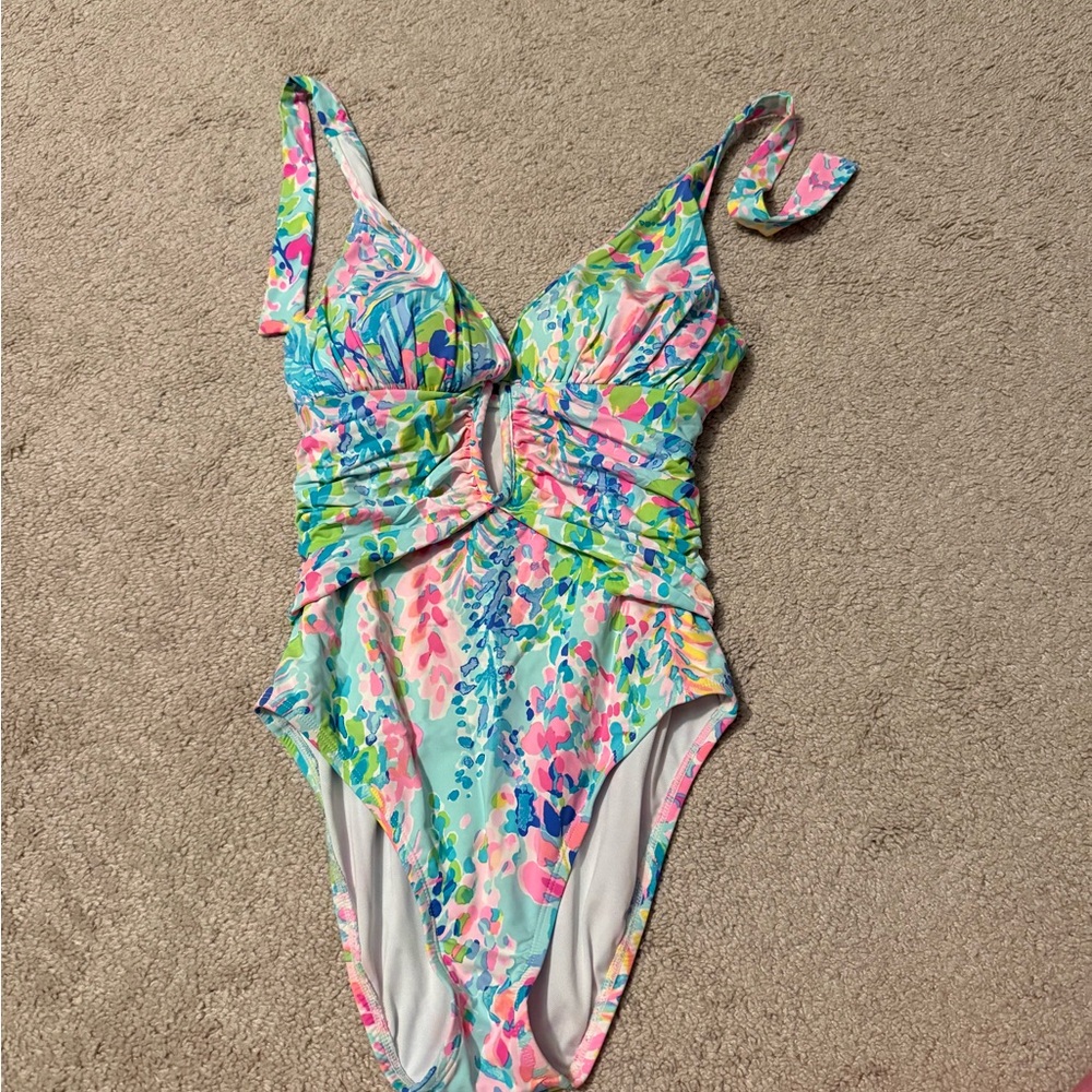 Lilly Pulitzer Colorful Floral One Piece Swimsuit